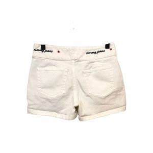 vintage y2k tommy denim white shorts